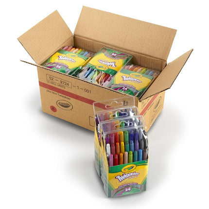 Crayola Mini Twistable Crayons, (24 Colors per case) - Case of 12