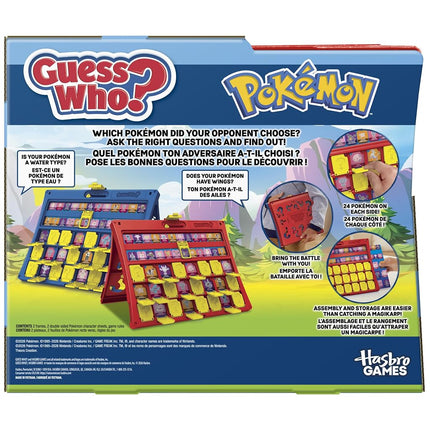 Guess Who? Pokémon Edition Game | 48 Pokémon | Fun Kids Board Games for Families | 2 Players | 15 Mins. | Travel Friendly | Ages 6+
