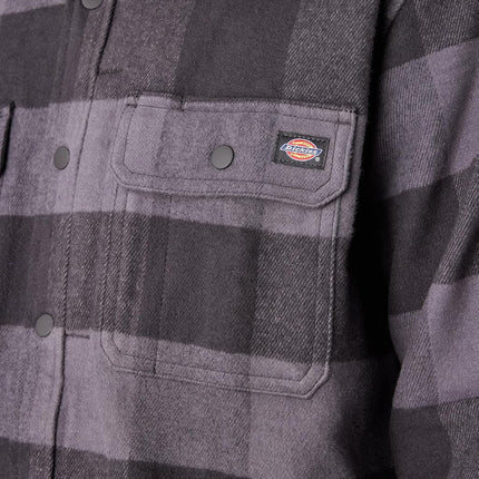 Dickies Men's Heavyweight Brawny Flannel Shirt, Grey, Medium
