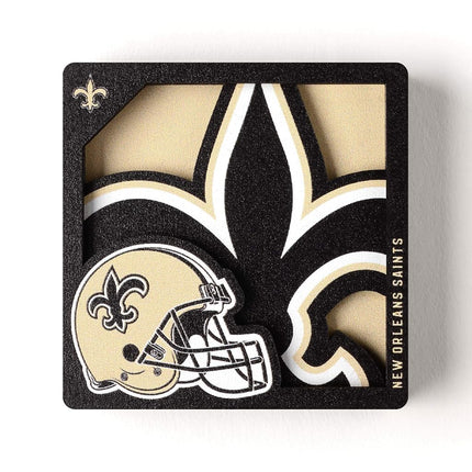YouTheFan NFL New Orleans Saints 3D Logo Series Magnets