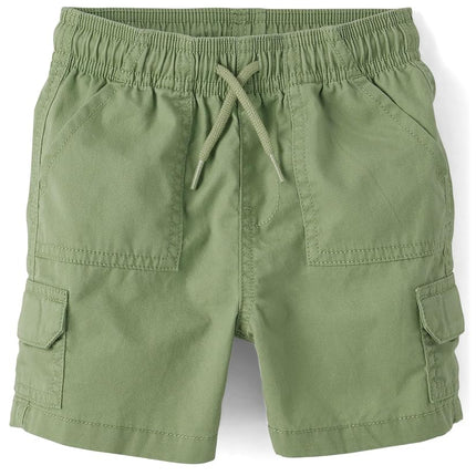 The Children's Place Pantalones cortos cargo de bebé y niño para poner, Misty Glen, 2T