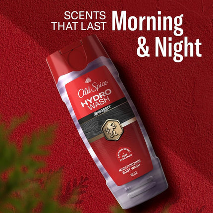 Old Spice Hydro Body Wash for Men, Smoother Swagger Scent, Hardest Working Collection, 16 Ounce (Pack of 4)
