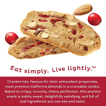 Thin Addictives Cranberry Almond Thins, 4.4 Ounce - 6 per pack -- 6 packs per case.