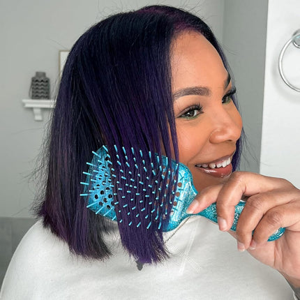 FHI HEAT UNbrush and UNbrush MINI Wet & Dry Vented Detangling Hair Brush Set, Sapphire Blue