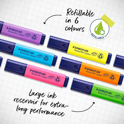 Staedtler Textsurfer Classic Highlighters - 20 pcs in Assorted Colours