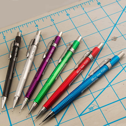 Pentel Sharp Mechanical Pencil, (0.5mm), Metallic Red Barrel, Box of 12 (P205MB)