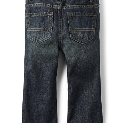 The Children's Place Bebé Niño y Niño Pequeño Jeans Acampanados, Índigo Seco, 4T