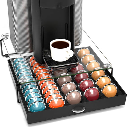 Deco Brothers Tempered Glass Vertuo Pod Holder, Fi