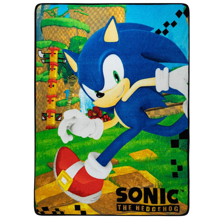 Couverture en micro-raschel super douce Franco Kids, 117 cm x 152 cm, Sonic The Hedgehog, Anime