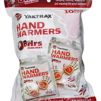 YakTrax 8-Hour Hand Warmers, 10 Pair