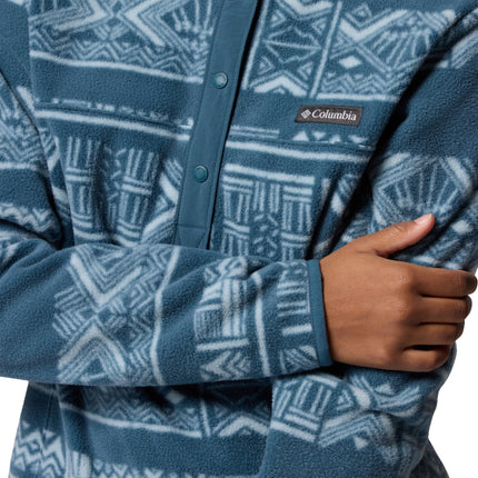 Columbia Women's Benton Springs Printed 1/2 Snap, Everblue Deschutes Days, XXL