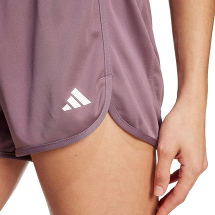 adidas Women's Pacer Essentials Knit High-Rise Training Shorts, Shadow Fig, Medium/3" Inseam
