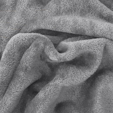 Elegant Comfort Luxuriously Soft 4-Piece Velvet Plush Flannel Sheet Set - Premium Quality - Cozy Warm, Anti-Static, Non Pilling Fuzzy Velvet Flannel Fleece Deep Pocket Sheet Set - Twin XL, Gray