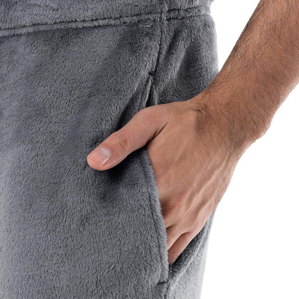 Izod Men's Soft Fleece Pyjama Bottoms, Gray, XXXL