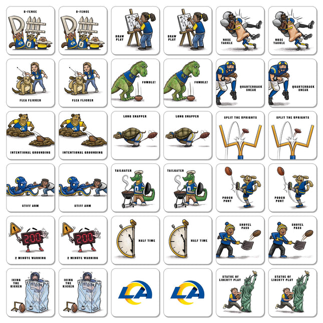 YouTheFan NFL Los Angeles Rams Licensed Memory Match Game