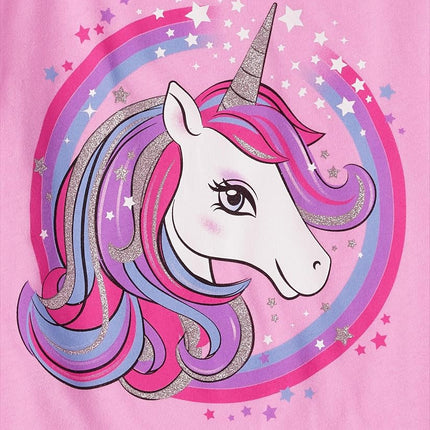 The Children's Place Girls Unicorns,Butterfly Short Sleeve Graphic T-Shirts,3 Pack, Unicorn Circle/Dream/Unicorns, XX-Large