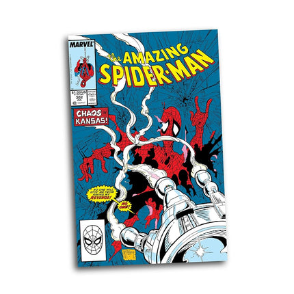 McFarlane Marvel Spider-Man 1:6th Scale Posed Figure with Scene & Comic (Based on The Amazing Spider-Man #301) Toys