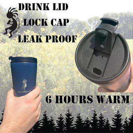 Taza de café de viaje Aquapelli con aislamiento al vacío, 473 ml
