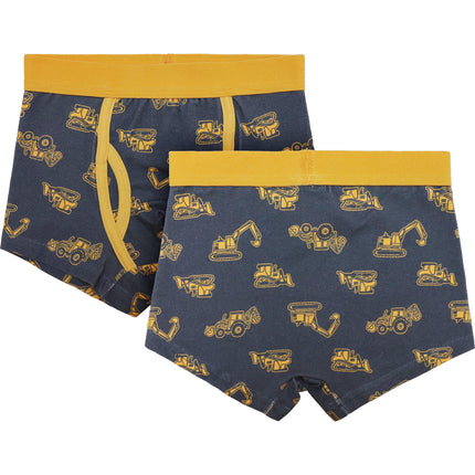 John Deere Calzoncillos bóxer para niños pequeños, blanco, gris claro jaspeado, azul degradado, 2-3T