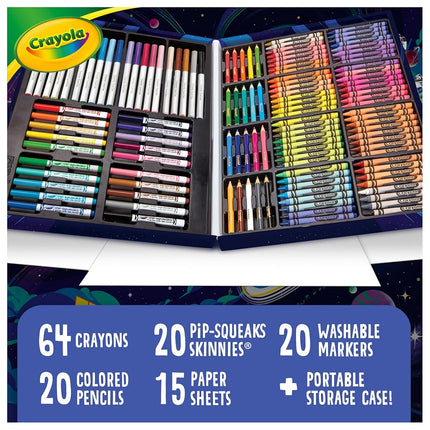 CRAYOLA Inspiration Art Case Coloring Set - Tie-Dye (140ct), Art Supplies Set For Kids, Drawing Kit, Travel Gift for Girls & Boys, Ages 5+
