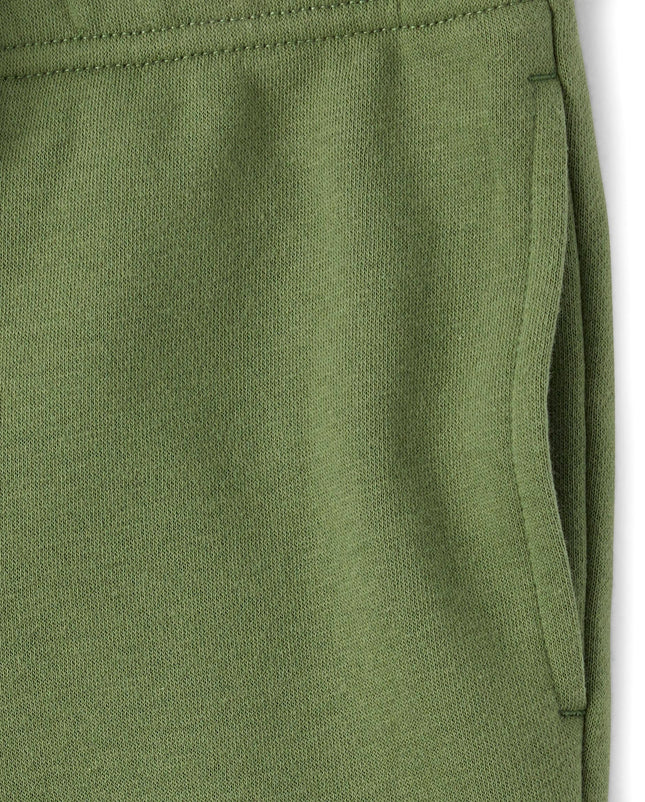 The Children's Place Boys' Active Fleece Jogger Pants, Olive Cargo, Small