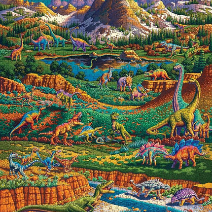 Buffalo Games - Eric Dowdle - Dinosaur Valley - 1000 Piece Puzzle - Challenging Puzzle Perfect for Game Nights - Finished Size is 26.75 x 19.75