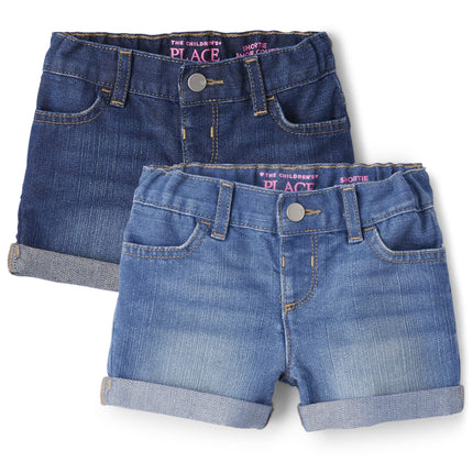 The Children's Place Baby Toddler Girls Denim Shor