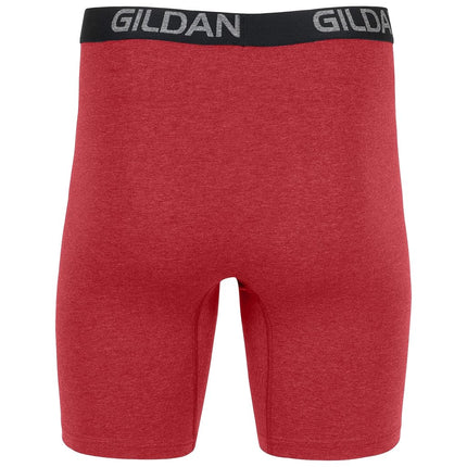 Gildan Men's Underwear Cotton Stretch Boxer Briefs, Multipack, Blk/Heather Navy/Stripe/Heather Red (4-pack), M