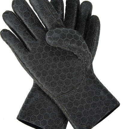Cressi High Stretch Gloves -Unisex 5-Finger Diving Gloves made of Soft, Single-lined, High-strength Neoprene, 3.5mm, Black/Red Logo, L