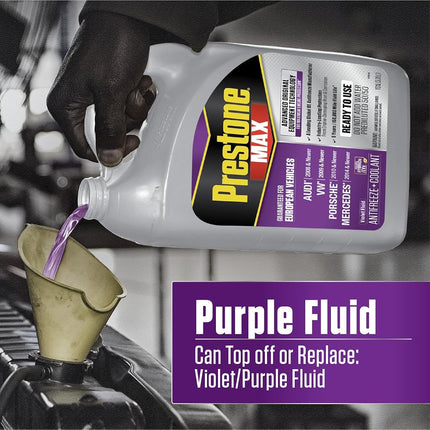 Prestone MAX Euro Violet 50/50 Antifreeze Car Coolant, Pack of 1