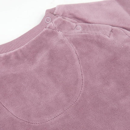 HonestBaby Velour Pullover Hoodie and Zip Front Sweatshirt and Jogger Sweatpants Set Baby, Toddler, Boys, Girls, Unisex, Dusty Lavendar, 3-6 Months, Dusty Lavendar, 3-6 Months