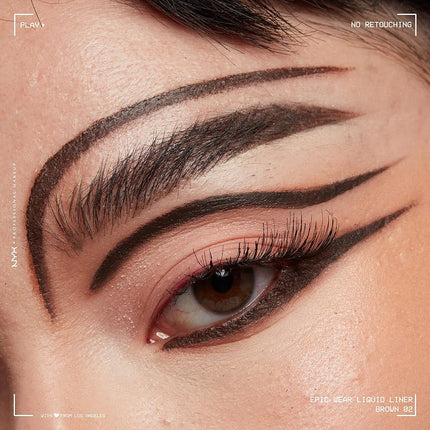 NYX Professional Makeup Epic Wear Semi - Permanent Liquid Liner Brown, 1 Count (Pack of 1)