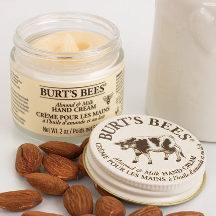 Burt's Bees Crema de Manos Almendras y Leche para Manos Muy Secas, Hidratante de Manos con Aceite de Almendras Dulces y Cera de Abejas, 56.6g