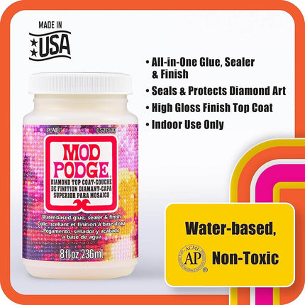 Plaid Mod Podge Diamond Top Coat Acrylic Sealer-8oz