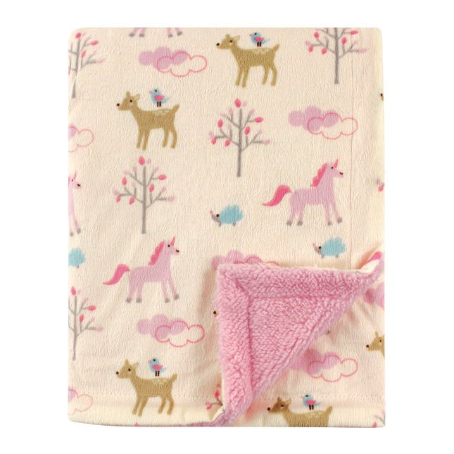 Luvable Friends Mink Blanket with Sherpa Backing, 
