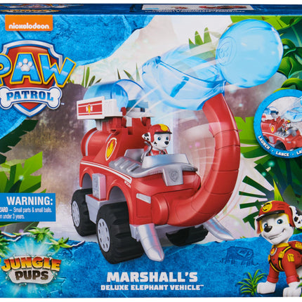 Paw Patrol Jungle Pups, Marshall Elefante Camión de Bomberos con Lanzador de Proyectiles, Camión de Juguete con Figura de Acción, Juguetes para Niños y Niñas de 3 Años en Adelante