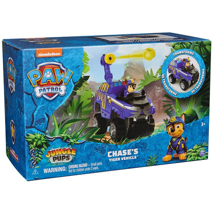 Paw Patrol Jungle Pups, Chase Tiger Vehicle, Toy Truck with Collectible Action Figure, Kids Toys for Boys & Girls Ages 3 and Up