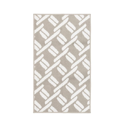 Nautica – Tapis de Couloir | Tapis de Couloir d'Intérieur pour Hall et Entrées | Tapis de Porte d'Entrée et de Cuisine Antidérapant | Tapis d'Entrée Lavable en Machine | 66 x 114 cm | Bordure Corde Beige