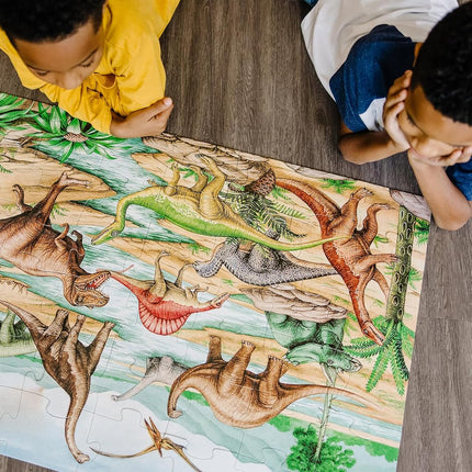 Melissa & Doug 10421 Dinosaurs Floor Puzzle, Multicolor, 7.62 cm*30.48 cm*24.13 cm - FSC Certified