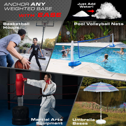 GoSports Sand Gel Weighted Floor Filler for Basketball Hoops, Umbrella Stands and More, 16 Ounces Just Add Water
