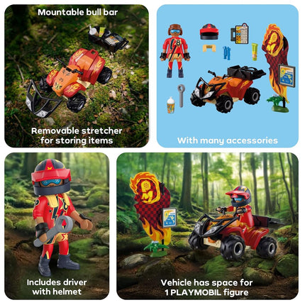 Playmobil | Cars | Offroad Quad | Off-road quad bike with removable bull bar| toy car for ages 4 and up | 72064