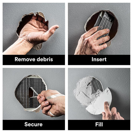 3M High Strength Large Hole Repair Kit, Includes Fiber Reinforced Spackling Compound (12 oz.), Repair Plate, Putty Knife and Sanding Sponge, for Easy Wall Repair, No Shrinking or Cracking (LHR-KIT)
