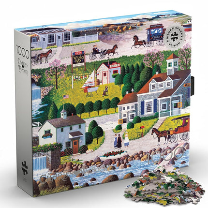Buffalo Games – Charles Wysocki - Cricket Hawk Habor - Siver Select 1000 Piece Jigsaw Puzzle - Colorful Puzzles for Adults – Precision-Cut Pieces