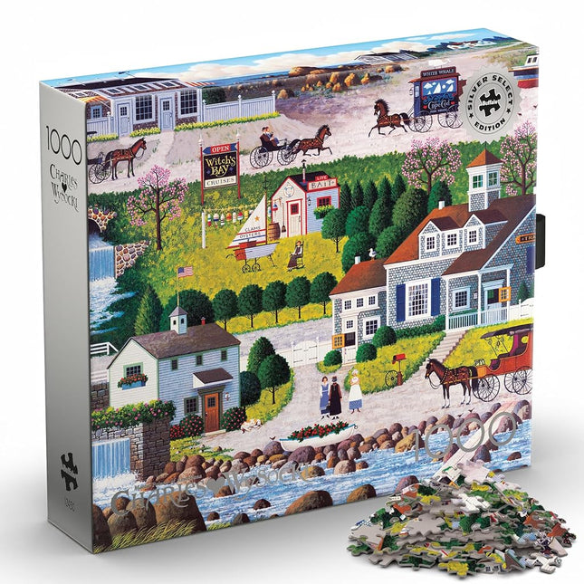 Buffalo Games – Charles Wysocki - Cricket Hawk Habor - Siver Select 1000 Piece Jigsaw Puzzle - Colorful Puzzles for Adults – Precision-Cut Pieces