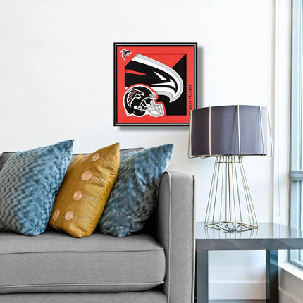 YouTheFan NFL Atlanta Falcons Serie de arte de pared con logotipo 3D - 12x12