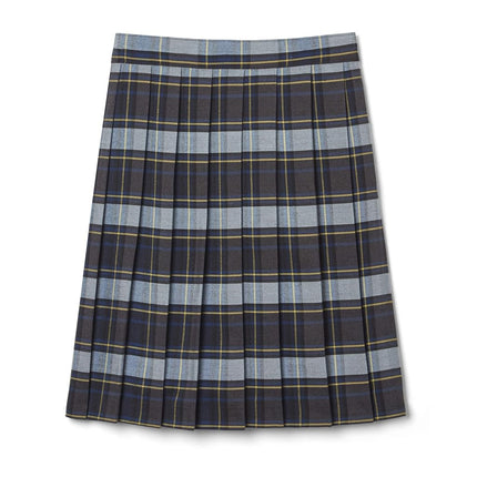 French Toast Girls' Plaid Pleated Skirt, Blue & Gold Plaid, 8