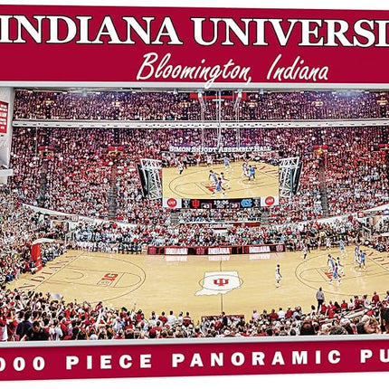 MasterPieces Rompecabezas panorámico de 1000 piezas del estadio de baloncesto de los Indiana Hoosiers de la NCAA