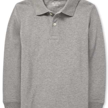 The Children's Place Boys' Uniform Long Sleeve Piq