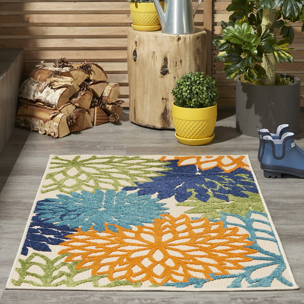 Nourison ALH05 Aloha Rectangle Area Rug, Multicolo