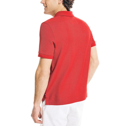 Nautica Men's Classic Short Sleeve Solid Performance Deck Polo Shirt, Nautica Red, XXL